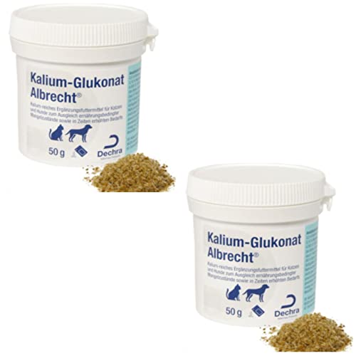 Dechra - Kalium-Glukonat Albrecht Ergänzungsfuttermittel für Katzen und Hunde - Doppelpack - 2 x 50g von Dechra