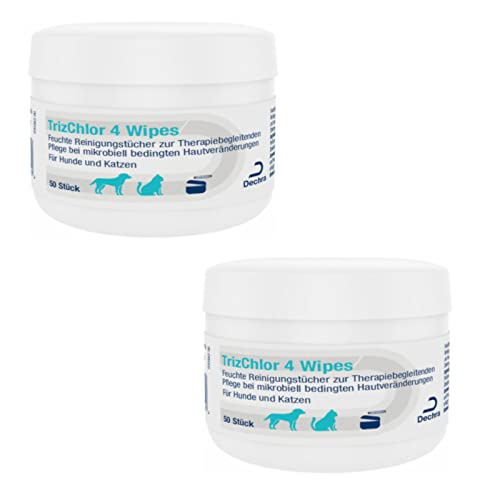 Dechra Albrecht TrizChlor 4 Wipes - Doppelpack - 2 x 50 Pads von Dechra