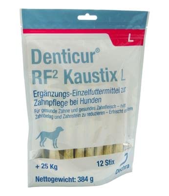 Dechra - Denticur RF2 Kaustix L - Ergänzungsfutter zur Zahnpflege für Hunde über 25 kg - 12 Stix von Dechra
