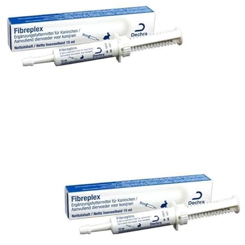Dechra Fibreplex | Doppelpack | 2 x 15ml | Ergänzungsfuttermittel für Kaninchen | Kann die Normale Fermentationsaktivität im Dickdarm fördern | Mit positiven Mikroorganismen von Dechra