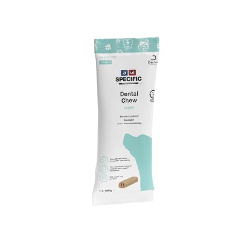 Specific CT-DC-L Dental Chew Large | 100 g | Ergänzungsfuttermittel für Erwachsene Hunde ab 15 kg | Leckerlis mit besonderer Struktur | Kann zur Zahnpflege beitragen von Dechra
