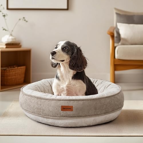 Deconovo orthopädisches Hundebett für kleine Hunde Ø 51 cm Hundekissen Donut Kissen Hundekorb Waschbar Hundematte Rund Flauschiges Katzenbett abnehmbar Hundesofa, 51x51x15cm, Khaki Deconovo orthopädisches Hundebett für kleine Hunde Ø 51 cm Hundekissen Donut Kissen Hundekorb Waschbar Hundematte Rund Flauschiges Katzenbett abnehmbar Hundesofa, 51x51x15cm, Khaki von Deconovo