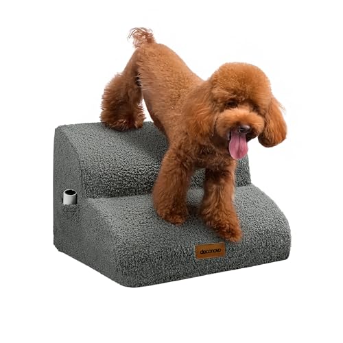 Deconovo Hundetreppe für Kleine Hunde 2 Stufen, Abnehmbare Hunderampe rutschfeste Katzentreppe, Treppe für Haustiere Bett, Sofa, Tragbare Haustiertreppe mit Waschbarer Bezug, 40x40x30 cm, Dunkelgrau Deconovo Hundetreppe für Kleine Hunde 2 Stufen, Abnehmbare Hunderampe rutschfeste Katzentreppe, Treppe für Haustiere Bett, Sofa, Tragbare Haustiertreppe mit Waschbarer Bezug, 40x40x30 cm, Dunkelgrau von Deconovo