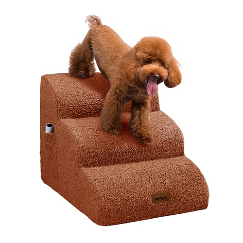 Deconovo Hundetreppe für Kleine Hunde 3 Stufen, Abnehmbare Katzentreppe Waschbare Hunderampe rutschfest, Haustiertreppe mit Gelenkproblemen, Tragbar Haustierrampe für Sofa Bett, 57x40x40 cm, Braun Deconovo Hundetreppe für Kleine Hunde 3 Stufen, Abnehmbare Katzentreppe Waschbare Hunderampe rutschfest, Haustiertreppe mit Gelenkproblemen, Tragbar Haustierrampe für Sofa Bett, 57x40x40 cm, Braun von Deconovo