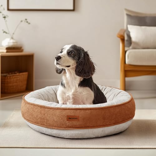 Deconovo Flauschige Hundkorb Hundebett Donut Kissen Ø 51 cm orthopädisches Hundekissen für kleine Hunde Waschbar Hundematte Rund abnehmbar Hundesofa, 51x51x15cm, Karamell Deconovo Flauschige Hundkorb Hundebett Donut Kissen Ø 51 cm orthopädisches Hundekissen für kleine Hunde Waschbar Hundematte Rund abnehmbar Hundesofa, 51x51x15cm, Karamell von Deconovo