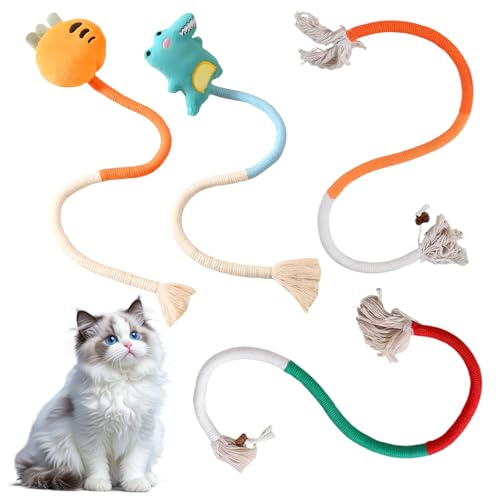 Katzen Beißseil 4 Stück Kauspielzeug Katzen, Katzenminze Spielzeug Für Katzen, Katzen Kauspielzeug Für Zähne, Dental Spielzeug Für Katzen,Interaktives Katzenspielzeug,Für Zahnreinigung Und Stressabbau Katzen Beißseil 4 Stück Kauspielzeug Katzen, Katzenminze Spielzeug Für Katzen, Katzen Kauspielzeug Für Zähne, Dental Spielzeug Für Katzen,Interaktives Katzenspielzeug,Für Zahnreinigung Und Stressabbau von DecorDwell