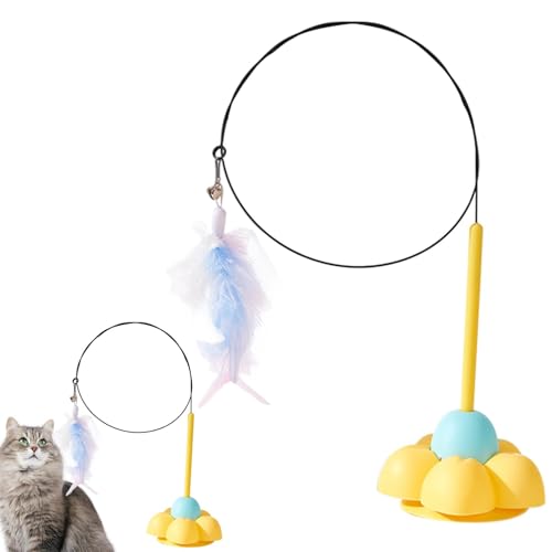 Decorhome Gefiedertes Katzenspielzeug mit Saugnapf, interaktives Feder-Katzenstab-Spielzeug, Katzenschnurspielzeug mit klebrigem Saugnapf, Haustiere Indoor-Tanzspielspielzeug für gelangweilte Decorhome Gefiedertes Katzenspielzeug mit Saugnapf, interaktives Feder-Katzenstab-Spielzeug, Katzenschnurspielzeug mit klebrigem Saugnapf, Haustiere Indoor-Tanzspielspielzeug für gelangweilte von Decorhome