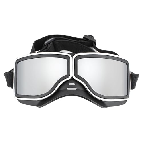 Decorhome Haustierbrille,Hundebrille - UV-Schutzbrille mit verstellbarem Riemen für Hunde,Wind-, Staub- und Nebelschutz, Augenschutz, Haustierbrille für Motorradfahren, Reiten, Wandern, Schwimmen von Decorhome