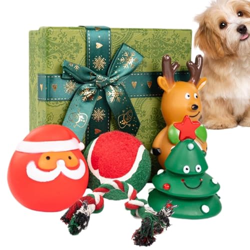 Decorhome Kauspielzeug-Set für Hunde, Quietschspielzeug für Hunde,Weihnachts-Kauspielzeug mit Quietschgeräusch für Hunde - Reduziert Langeweile im Innenbereich, interaktives Welpenspielzeug mit Decorhome Kauspielzeug-Set für Hunde, Quietschspielzeug für Hunde,Weihnachts-Kauspielzeug mit Quietschgeräusch für Hunde - Reduziert Langeweile im Innenbereich, interaktives Welpenspielzeug mit von Decorhome