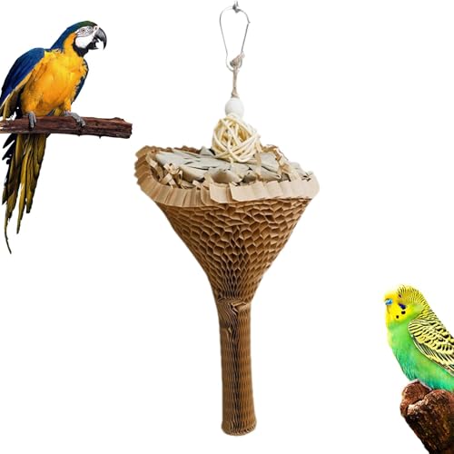 Decorhome Vogel-Kauspielzeug, Papageien-Vogelspielzeug,Vogelfutterspielzeug im Kegel-Design | Papageienspielzeug mit Haken, Spielzeug zum Zerkleinern von Vogelpapier, kaubares Papageienspielzeug für Decorhome Vogel-Kauspielzeug, Papageien-Vogelspielzeug,Vogelfutterspielzeug im Kegel-Design | Papageienspielzeug mit Haken, Spielzeug zum Zerkleinern von Vogelpapier, kaubares Papageienspielzeug für von Decorhome