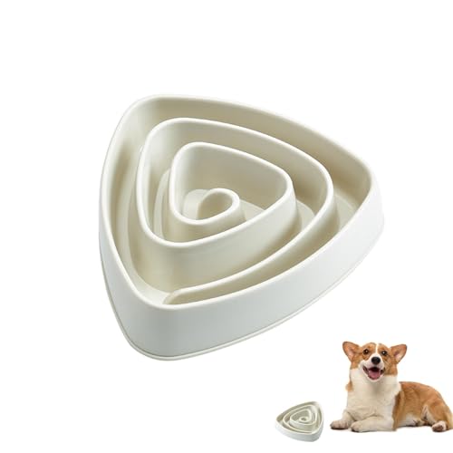 Langsamer Futternapf, dreieckiger Futternapf für Hunde, rutschfest, interaktiv für kleine, mittelgroße und große Hunde, Katzen von Decorhome