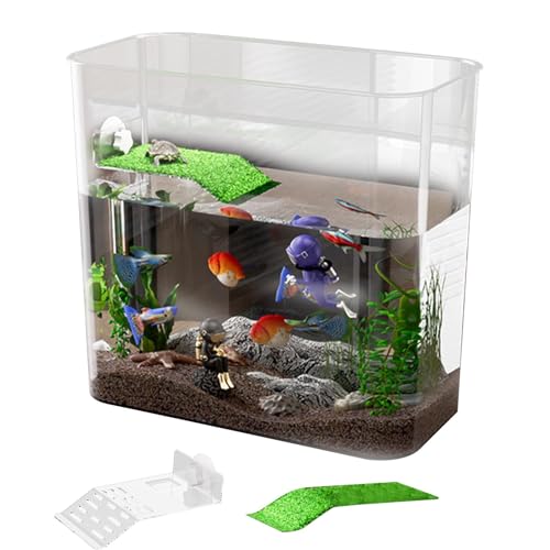 Turtle Tank - Clear Reptiles Habitat | Turtle Tank Starter | Ornamental Fish Bowl Multi-Function Areas Small Aquarium Aquarium Starter Turtle Tank - Clear Reptiles Habitat | Turtle Tank Starter | Ornamental Fish Bowl Multi-Function Areas Small Aquarium Aquarium Starter von Decorhome