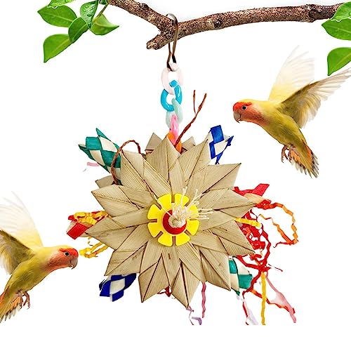 Vogelschaukelspielzeug, Papageienkäfig Knabber-Kauspielzeug, Vogelwerkzeug im Metallhaken-Design für Wellensittiche, Turteltauben, Nymphensittiche und Sittiche Decorhome von Decorhome
