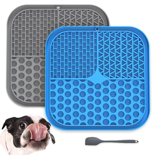 Decyam leckmatte Hund – 2 Stück Leckmatten für Hunde, schleckmatte Hund und schleckmatte Katze, Rutschfester Saugnapfboden, ideal für Erdnussbutter, Joghurt und Nassfutter Decyam leckmatte Hund – 2 Stück Leckmatten für Hunde, schleckmatte Hund und schleckmatte Katze, Rutschfester Saugnapfboden, ideal für Erdnussbutter, Joghurt und Nassfutter von Decyam