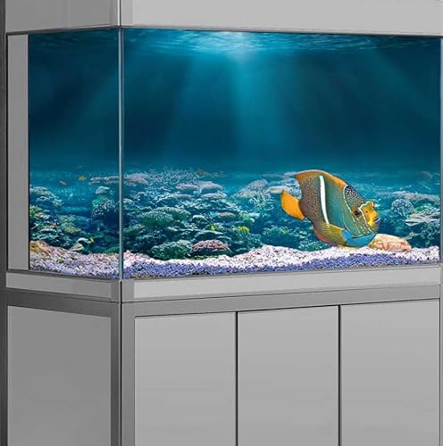Hintergrund für Aquarium, Unterwasser-Dekoration, Unterwasser-Dekoration, Unterwasser-Hintergrund, Tiefsee-U-Boot-Landschaft, Aquarium-Hintergrund, 122 x 61 cm, Polyester-Terrarium-Hintergrund von DeeCabin