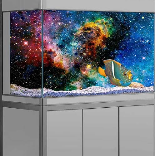 Sternenhimmel-Hintergrund für Aquarium, Weltraum, Galaxie, Sterne, Planet, Reptilien, Lebensraum, Hintergrund, Stoff, 91,4 x 45,7 cm, Polyester-Terrarium-Hintergrund von DeeCabin