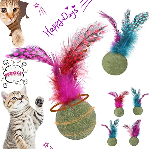 Deekin Interaktives Katzenspielzeug, Katzenminze, Federball, komprimiert, natürliche Katzenminze, Lutscher, natürliche Katzenminze, mit Federn oder Indoor-Katzen, lindert Stress, 6 Stück Deekin Interaktives Katzenspielzeug, Katzenminze, Federball, komprimiert, natürliche Katzenminze, Lutscher, natürliche Katzenminze, mit Federn oder Indoor-Katzen, lindert Stress, 6 Stück von Deekin