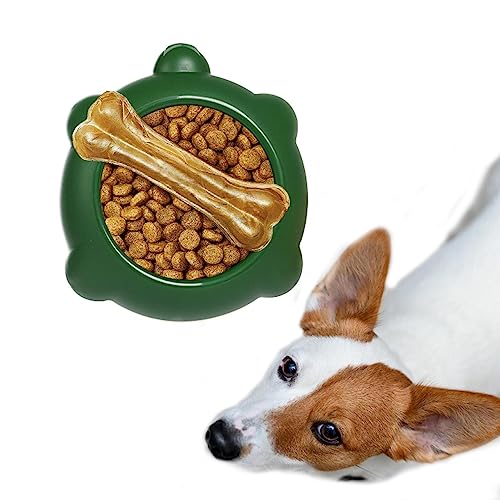 Hundenapf Slow Feeder - Haustier-Hundefütterungs-Slow-Food-Napf | Runde Futterplatte mit Futtermatte, Silikon-Leckkissen für Hunde, Trainingshilfen für die Verdauung von Welpen von Deewar