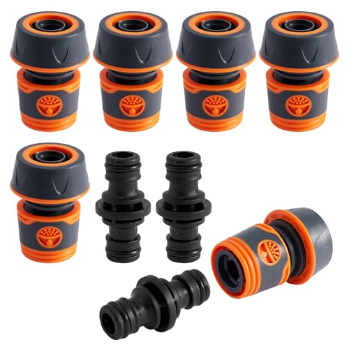 Defresit Kupplung Satz, 6 Stück Schlauchverbinder 3/4 Zoll - Gartenschlauch Verbinder mit 3 Kupplungs, Schlauchkupplung Anti-Leck, Schnellkupplung für Gartenbewässerung Defresit Kupplung Satz, 6 Stück Schlauchverbinder 3/4 Zoll - Gartenschlauch Verbinder mit 3 Kupplungs, Schlauchkupplung Anti-Leck, Schnellkupplung für Gartenbewässerung von Defresit
