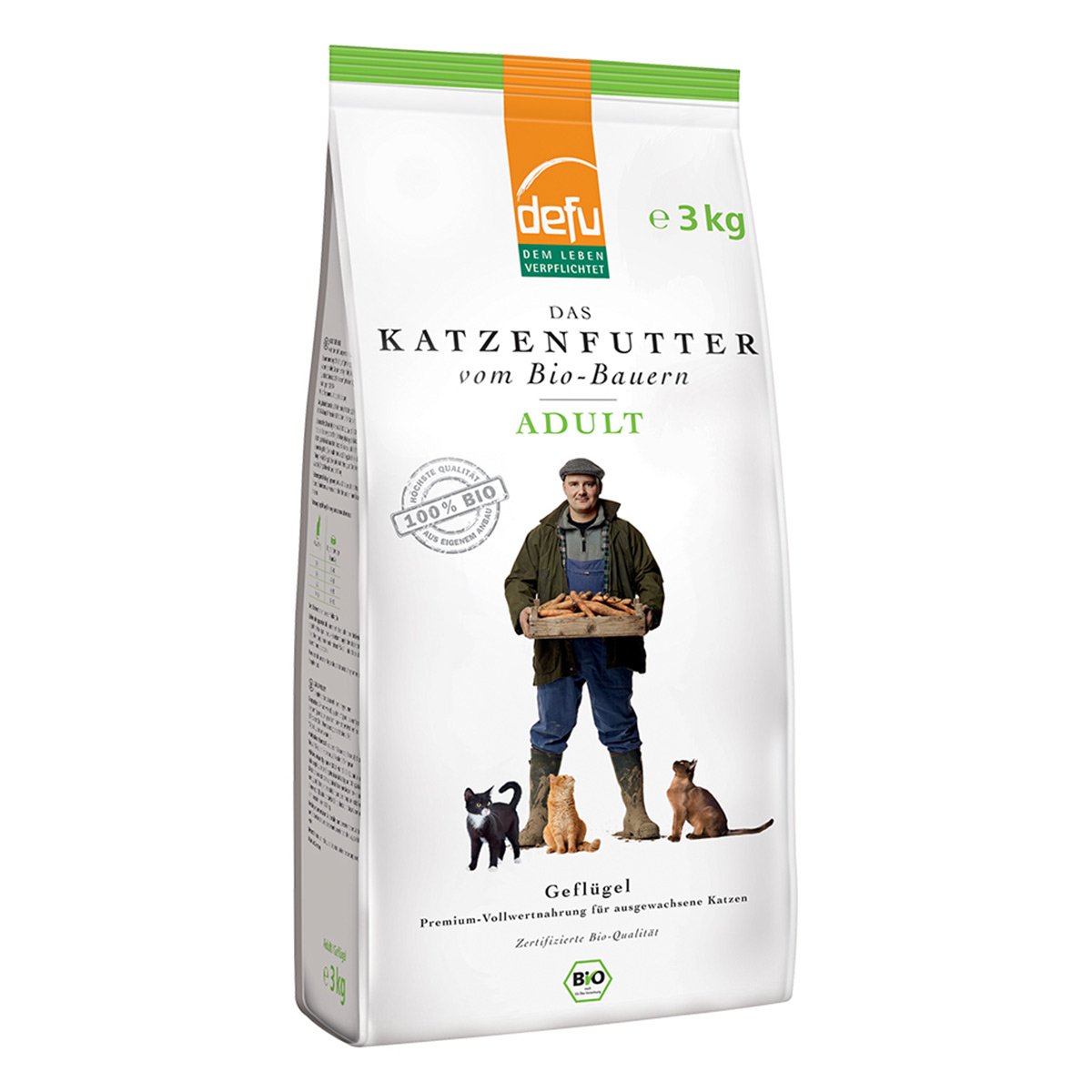 Defu Katze Adult Bio-Geflügel Trockenfutter 3kg Defu Katze Adult Bio-Geflügel Trockenfutter 3kg von Defu