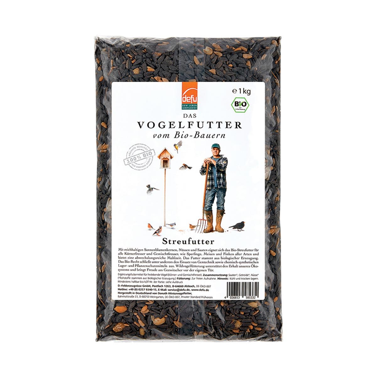 Defu Wildvögel Bio-Streufutter 1kg Defu Wildvögel Bio-Streufutter 1kg von Defu