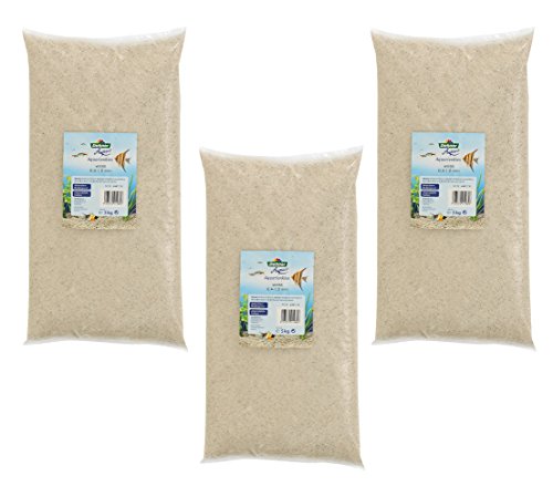 Dehner Aqua Aquariensand, Körnung 0.4 - 1 mm, 3 x 5 kg (15 kg), weiß von Dehner