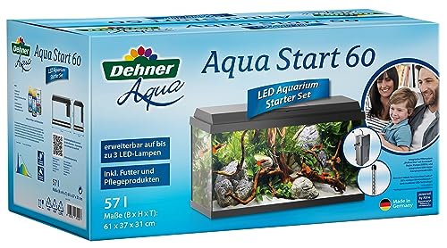 Dehner Aqua Aquarium Starterset 60, ca. 61 x 37 x 31 cm, inkl. Futter und Pflegeprodukten von Dehner