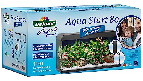 Dehner Aqua Aquarium Starterset 80, ca. 81 x 36 x 45 cm, inkl. Futter und Pflegeprodukten von Dehner