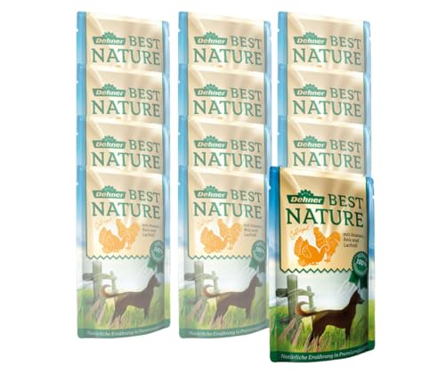 Dehner Best Nature Hundefutter, Nassfutter, für ausgewachsene Hunde, Geflügel / Reis, 12 x 150 g Beutel (1.8 kg) von Dehner