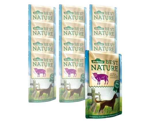 Dehner Best Nature Hundefutter Adult, Lamm und Birne mit Haferflocken, im Beutel, 12 x 150 g (1.8 kg) von Dehner