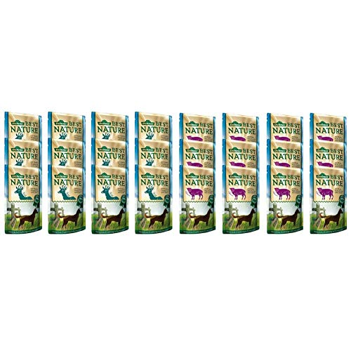 Dehner Best Nature Hundefutter Adult, Wild und Nudeln, 12 x 150 g (1.8 kg) & Best Nature Hundefutter Adult, Lamm und Birne, 12 x 150 g (1.8 kg) von Dehner