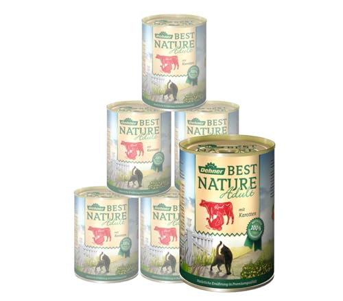 Dehner Best Nature Katzenfutter Adult, Rind und Pute mit Karotten, 6 x 400 g (2.4 kg) von Dehner