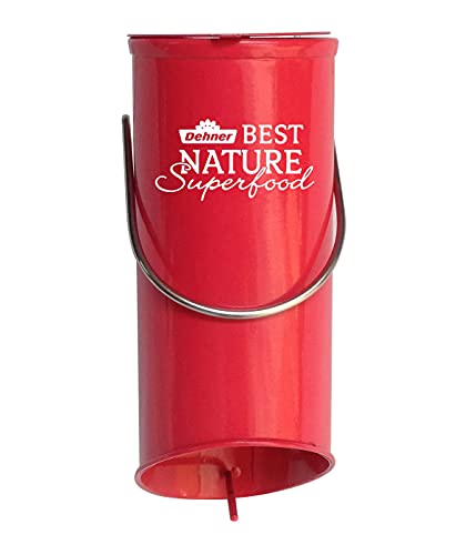 Dehner Best Nature Kleintierzubehör Superfood Block-Halter, Ø 6.2 cm, Höhe 18 cm, Metall, rot von Dehner