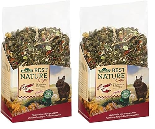 Dehner Best Nature Nagerfutter Adult, Degufutter, 2 kg (Packung mit 2) von Dehner