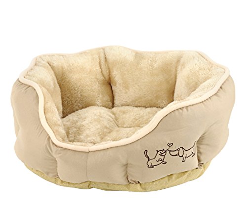 Dehner Lieblinge Hundebett und Katzenbett Sammy, oval, ca. 45 x 40 x 14 cm, Polyester, beige Dehner Lieblinge Hundebett und Katzenbett Sammy, oval, ca. 45 x 40 x 14 cm, Polyester, beige von Dehner