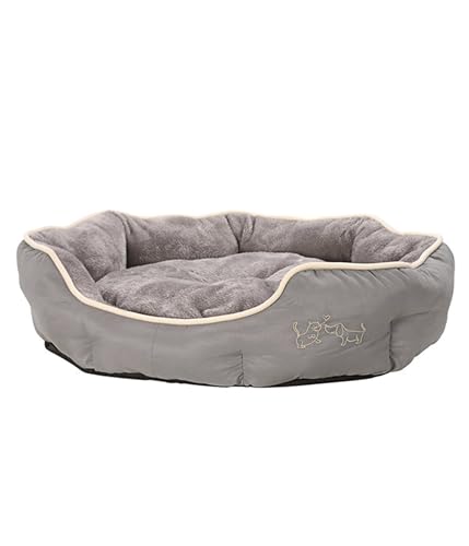 Dehner Lieblinge Hundebett und Katzenbett Sammy, oval, ca. 57 x 52 x 14 cm, Polyester, grau Dehner Lieblinge Hundebett und Katzenbett Sammy, oval, ca. 57 x 52 x 14 cm, Polyester, grau von Dehner