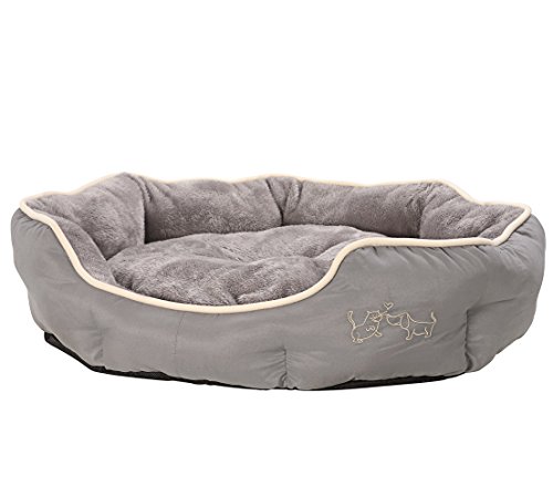 Dehner Lieblinge Hundebett und Katzenbett Sammy, oval, ca. 70 x 65 x 14 cm, Polyester, grau Dehner Lieblinge Hundebett und Katzenbett Sammy, oval, ca. 70 x 65 x 14 cm, Polyester, grau von Dehner