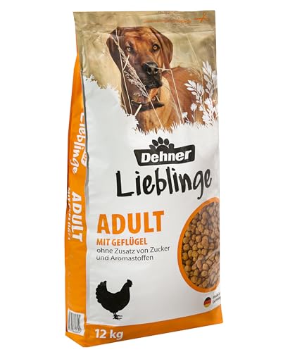 Dehner Hundefutter Knusper-Mix, Trockenfutter, für ausgewachsene Hunde, Geflügel, 12 kg von Dehner