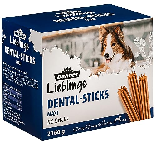 Dehner Hundesnack, Dental Sticks Maxi, für Hunde ab 25 kg, 56 Stück, 2160 g von Dehner