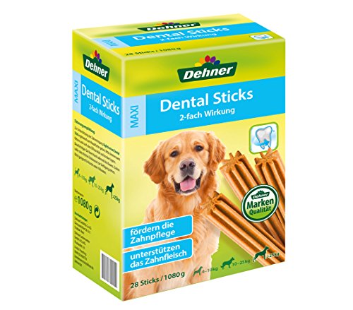 Dehner Hundesnack, Dental Sticks Maxi, für Hunde ab 25 kg, 28 Stück, 1080 g von Dehner