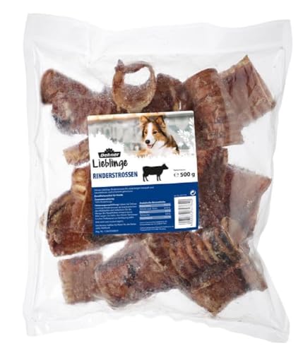 Dehner Lieblinge Hundesnack, Leckerli 100 % natürlich, Zahnpflege und Kausnack für ausgewachsene Hunde, Rinderstrossen, 500 g von Dehner