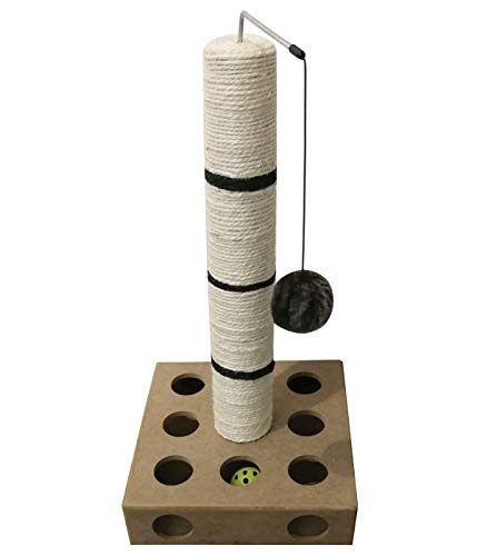 Dehner Katzen-Kratzsäule Tango, ca. 52 x 25.5 x 25.5, Sisal, hellbraun/beige von Dehner