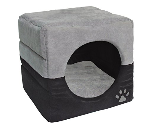 Dehner Katzen- und Hundehöhle Luca 2in1, ca. 40 x 40 x 40 cm, Polyester, grau Dehner Katzen- und Hundehöhle Luca 2in1, ca. 40 x 40 x 40 cm, Polyester, grau von Dehner