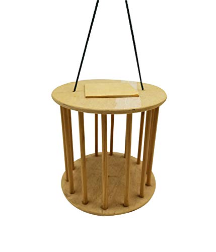 Dehner Kleintierzubehör Heuraufe Natural, Ø 23 cm, Höhe 23 cm, Holz, natur von Dehner