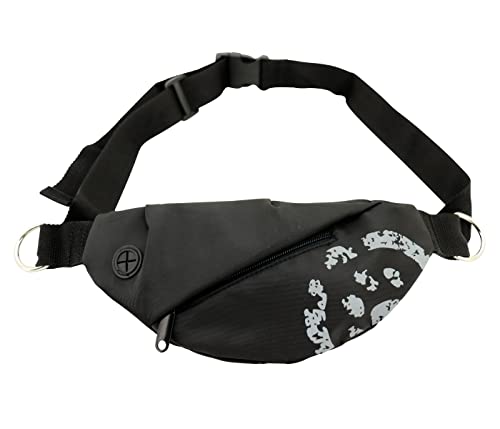 Dehner Lieblinge Hüfttasche Snack Bag, Circa 26 x 13.5 cm, Polyester/Kunststoff/Metall, schwarz/Silber von Dehner