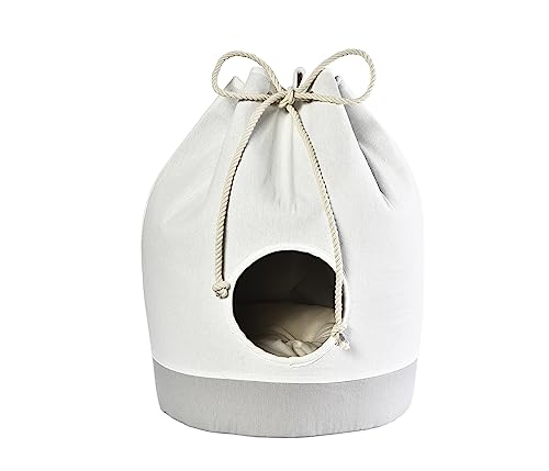 Dehner Lieblinge Hunde- und Katzen-Kuschelhöhle Seabag, ca. Ø 45 cm, Höhe 60 cm, Polyester, weiß/beige/grau Dehner Lieblinge Hunde- und Katzen-Kuschelhöhle Seabag, ca. Ø 45 cm, Höhe 60 cm, Polyester, weiß/beige/grau von Dehner