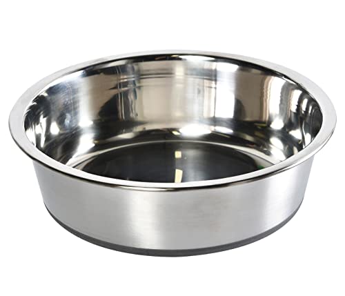 Dehner Lieblinge Hunde- und Katzennapf Silver, ca. Ø 17.5 cm, Höhe 5 cm, Volumen 850 ml, Edelstahl, silber von Dehner