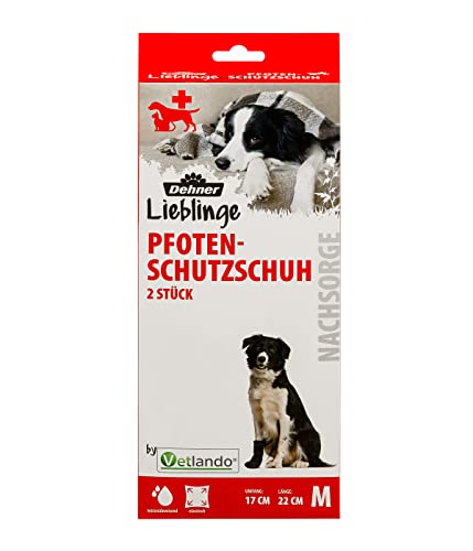 Dehner Lieblinge Hundebekleidung Pfotenschutzschuhe, Länge 22 cm, Pfotenumfang bis 17 cm, Neopren/Vinyl, schwarz von Dehner