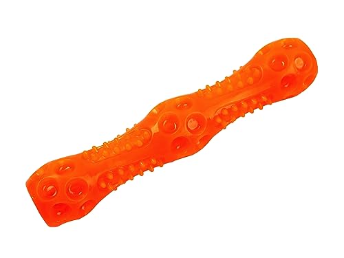 Dehner Lieblinge Hundespielzeug Blinky Stick, mit LED-Beleuchtung, Länge ca. 27 cm, Gummi, orange von Dehner