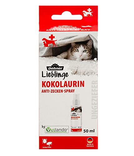 Dehner Lieblinge Kokolaurin Zeckenschutzspray, Umgebungsspray, für Katzen, 50 ml von Dehner
